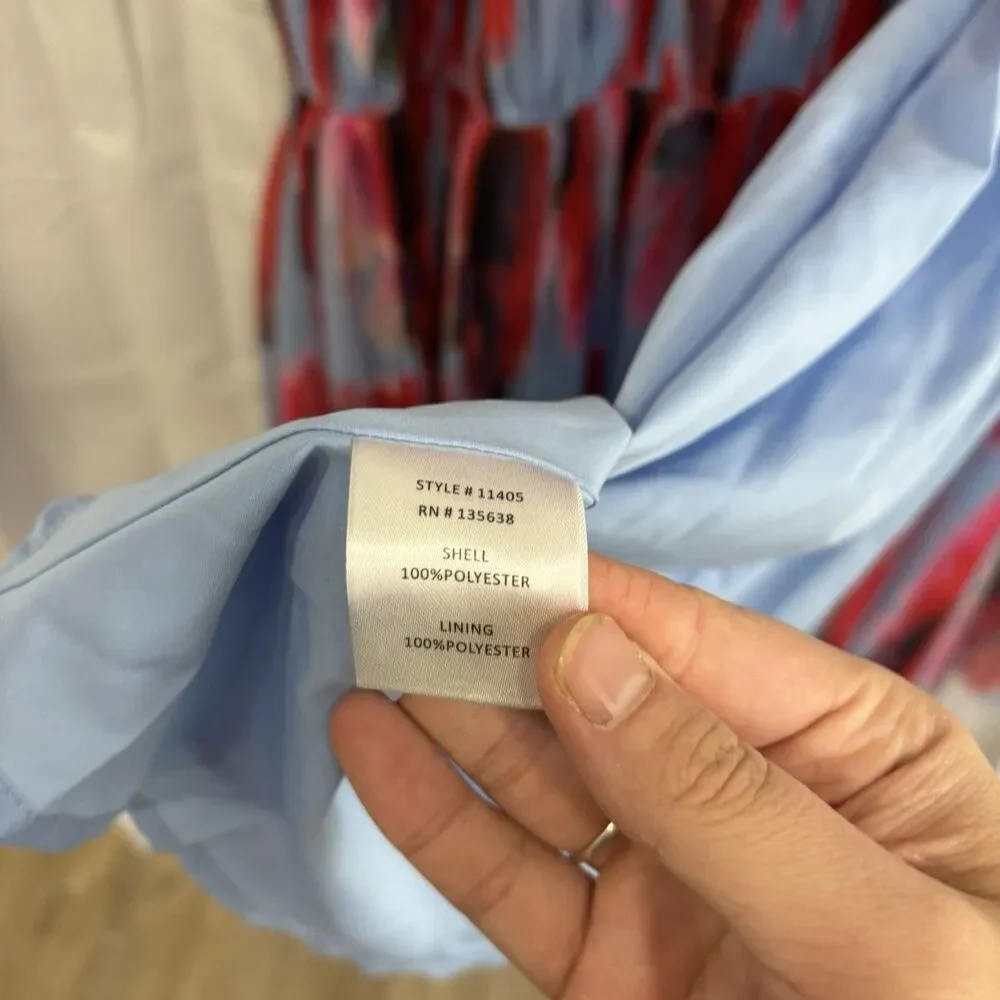 Hutch Dress Womens Size 12 Bow Front Strapless Maxi Dress Formal Blue Red NWT - Picture 5 of 7